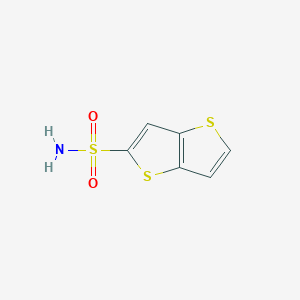 molecular formula C6H5NO2S3 B15309347 Thieno[3,2-b]thiophene-2-sulfonamide 