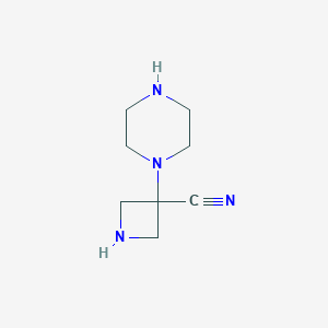 3-(Piperazin-1-yl)azetidine-3-carbonitrile