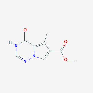 molecular formula C9H9N3O3 B1530941 Methyl 5-methyl-4-oxo-3,4-dihydropyrrolo[2,1-f][1,2,4]triazine-6-carboxylate CAS No. 310431-29-9
