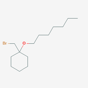 1-(Bromomethyl)-1-(heptyloxy)cyclohexane