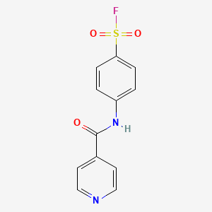 molecular formula C12H9FN2O3S B15309518 4-(Isonicotinamido)benzene-1-sulfonyl fluoride 