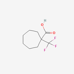 molecular formula C9H13F3O2 B15309543 1-(Trifluoromethyl)cycloheptane-1-carboxylic acid 