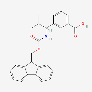 3-[1-({[(9H-fluoren-9-yl)methoxy]carbonyl}amino)-2-methylpropyl]benzoicacid