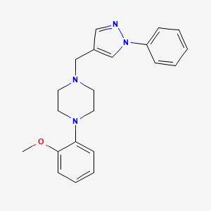 1-(2-methoxyphenyl)-4-((1-phenyl-1H-pyrazol-4-yl)methyl)piperazine