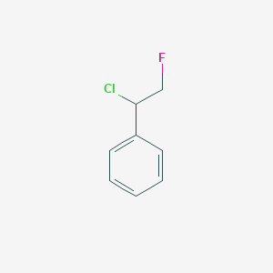 molecular formula C8H8ClF B15309586 (1-Chloro-2-fluoroethyl)benzene 