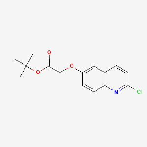 molecular formula C15H16ClNO3 B15309588 Tert-butyl 2-[(2-chloroquinolin-6-yl)oxy]acetate CAS No. 2870681-96-0