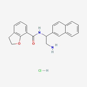 N-[2-amino-1-(naphthalen-2-yl)ethyl]-2,3-dihydro-1-benzofuran-7-carboxamide hydrochloride