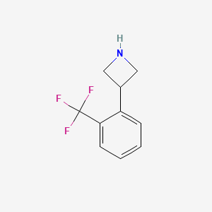 molecular formula C10H10F3N B15309630 3-(2-(Trifluoromethyl)phenyl)azetidine 