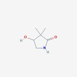 molecular formula C6H11NO2 B15309653 4-Hydroxy-3,3-dimethylpyrrolidin-2-one 