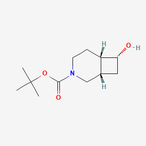 molecular formula C12H21NO3 B15309673 tert-butyl (1S,6S,7R)-7-hydroxy-3-azabicyclo[4.2.0]octane-3-carboxylate 