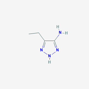 molecular formula C4H8N4 B15309675 5-ethyl-1H-1,2,3-triazol-4-amine 