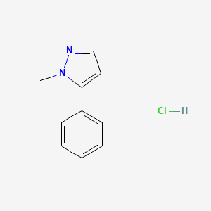 molecular formula C10H11ClN2 B15309686 1-methyl-5-phenyl-1H-pyrazolehydrochloride 