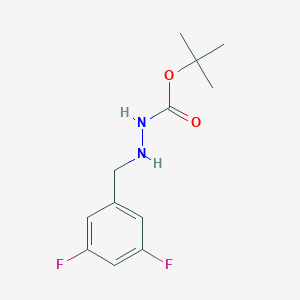 molecular formula C12H16F2N2O2 B153097 tert-Butyl 2-(3,5-difluorobenzyl)hydrazinecarboxylate CAS No. 123566-47-2