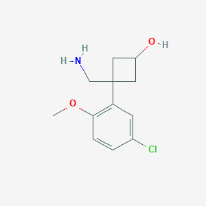 3-(Aminomethyl)-3-(5-chloro-2-methoxyphenyl)cyclobutan-1-ol