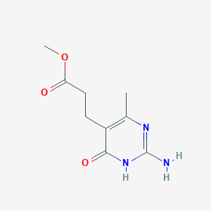 molecular formula C9H13N3O3 B1530972 Methyl 3-(2-amino-4-hydroxy-6-methylpyrimidin-5-yl)propanoate CAS No. 497246-54-5