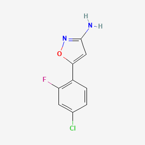 5-(4-Chloro-2-fluorophenyl)isoxazol-3-amine