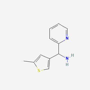 molecular formula C11H12N2S B15309729 (5-Methylthiophen-3-yl)(pyridin-2-yl)methanamine 