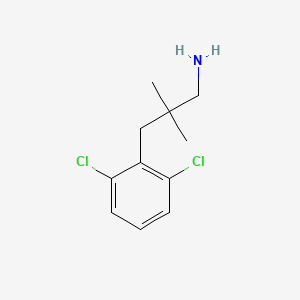 molecular formula C11H15Cl2N B15309746 3-(2,6-Dichlorophenyl)-2,2-dimethylpropan-1-amine 