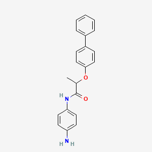 molecular formula C21H20N2O2 B1530976 N-(4-Aminophenyl)-2-([1,1'-biphenyl]-4-yloxy)-propanamide CAS No. 1020054-17-4