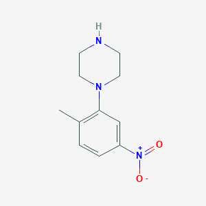 molecular formula C11H15N3O2 B15309791 1-(2-Methyl-5-nitrophenyl)piperazine 