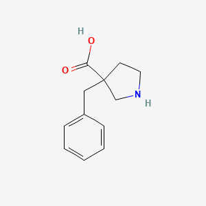 molecular formula C12H15NO2 B15309811 3-Benzylpyrrolidine-3-carboxylic acid 