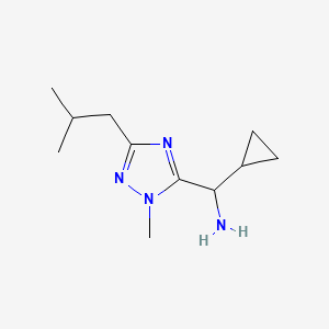 Cyclopropyl(3-isobutyl-1-methyl-1h-1,2,4-triazol-5-yl)methanamine