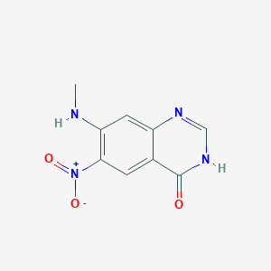 molecular formula C9H8N4O3 B1530985 7-(甲基氨基)-6-硝基喹唑啉-4(3H)-酮 CAS No. 105664-93-5