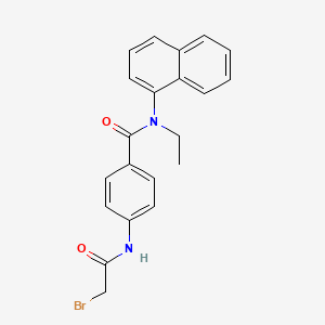 molecular formula C21H19BrN2O2 B1530987 4-[(2-Bromoacetyl)amino]-N-ethyl-N-(1-naphthyl)-benzamide CAS No. 1138443-38-5