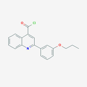 molecular formula C19H16ClNO2 B1530990 2-(3-Propoxyphenyl)quinoline-4-carbonyl chloride CAS No. 1160264-80-1