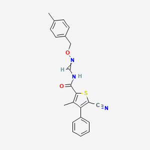 molecular formula C22H19N3O2S B1530993 5-cyano-3-methyl-N-({[(4-methylbenzyl)oxy]imino}methyl)-4-phenyl-2-thiophenecarboxamide CAS No. 343372-49-6