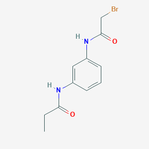 molecular formula C11H13BrN2O2 B1530994 N-{3-[(2-Bromoacetyl)amino]phenyl}propanamide CAS No. 1138442-66-6
