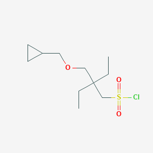 2-((Cyclopropylmethoxy)methyl)-2-ethylbutane-1-sulfonyl chloride