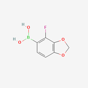 molecular formula C7H6BFO4 B1530996 (4-Fluorobenzo[d][1,3]dioxol-5-yl)boronic acid CAS No. 943830-75-9