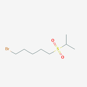 molecular formula C8H17BrO2S B15309962 1-Bromo-5-(isopropylsulfonyl)pentane 