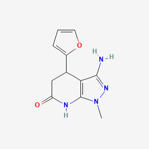 3-amino-4-(2-furyl)-1-methyl-1,4,5,7-tetrahydro-6H-pyrazolo[3,4-b]pyridin-6-one