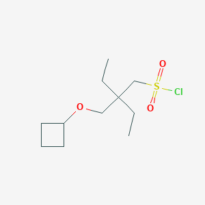 2-(Cyclobutoxymethyl)-2-ethylbutane-1-sulfonyl chloride