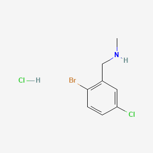 molecular formula C8H10BrCl2N B15310045 [(2-Bromo-5-chlorophenyl)methyl](methyl)aminehydrochloride 