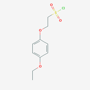 molecular formula C10H13ClO4S B15310054 2-(4-Ethoxyphenoxy)ethane-1-sulfonyl chloride 