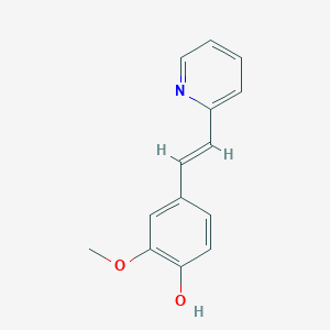 molecular formula C14H13NO2 B1531008 2-甲氧基-4-[(E)-2-吡啶-2-基乙烯基]苯酚 CAS No. 113866-60-7