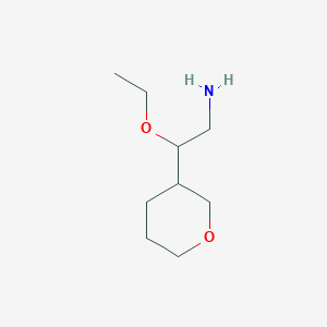 molecular formula C9H19NO2 B15310087 2-Ethoxy-2-(tetrahydro-2h-pyran-3-yl)ethan-1-amine 