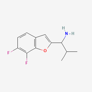 molecular formula C12H13F2NO B15310167 1-(6,7-Difluorobenzofuran-2-yl)-2-methylpropan-1-amine 