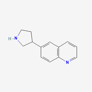 molecular formula C13H14N2 B15310173 6-(Pyrrolidin-3-yl)quinoline 