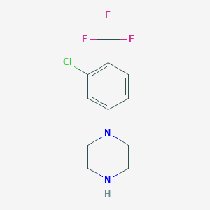 molecular formula C11H12ClF3N2 B15310198 1-(3-Chloro-4-(trifluoromethyl)phenyl)piperazine CAS No. 888327-52-4