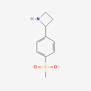 molecular formula C10H13NO2S B15310224 2-(4-(Methylsulfonyl)phenyl)azetidine 