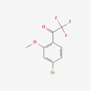 molecular formula C9H6BrF3O2 B15310239 1-(4-Bromo-2-methoxyphenyl)-2,2,2-trifluoroethanone 