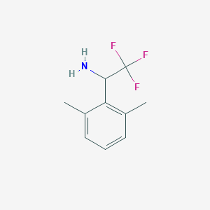 molecular formula C10H12F3N B15310266 1-(2,6-Dimethylphenyl)-2,2,2-trifluoroethan-1-amine 