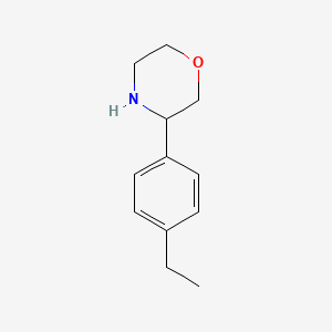 molecular formula C12H17NO B15310292 3-(4-Ethylphenyl)morpholine 