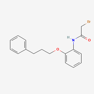 2-Bromo-N-[2-(3-phenylpropoxy)phenyl]acetamide