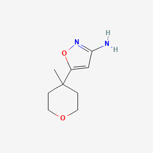 5-(4-Methyloxan-4-yl)-1,2-oxazol-3-amine