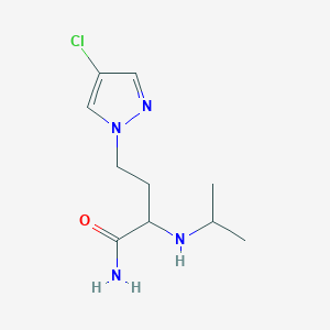 molecular formula C10H17ClN4O B15310406 4-(4-Chloro-1h-pyrazol-1-yl)-2-(isopropylamino)butanamide 